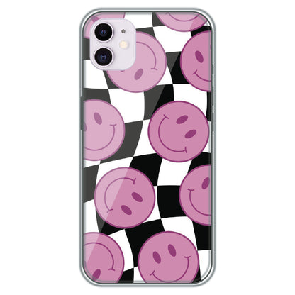 Smiley Checkerboard - Printed Silicone Case for Apple iPhone 12