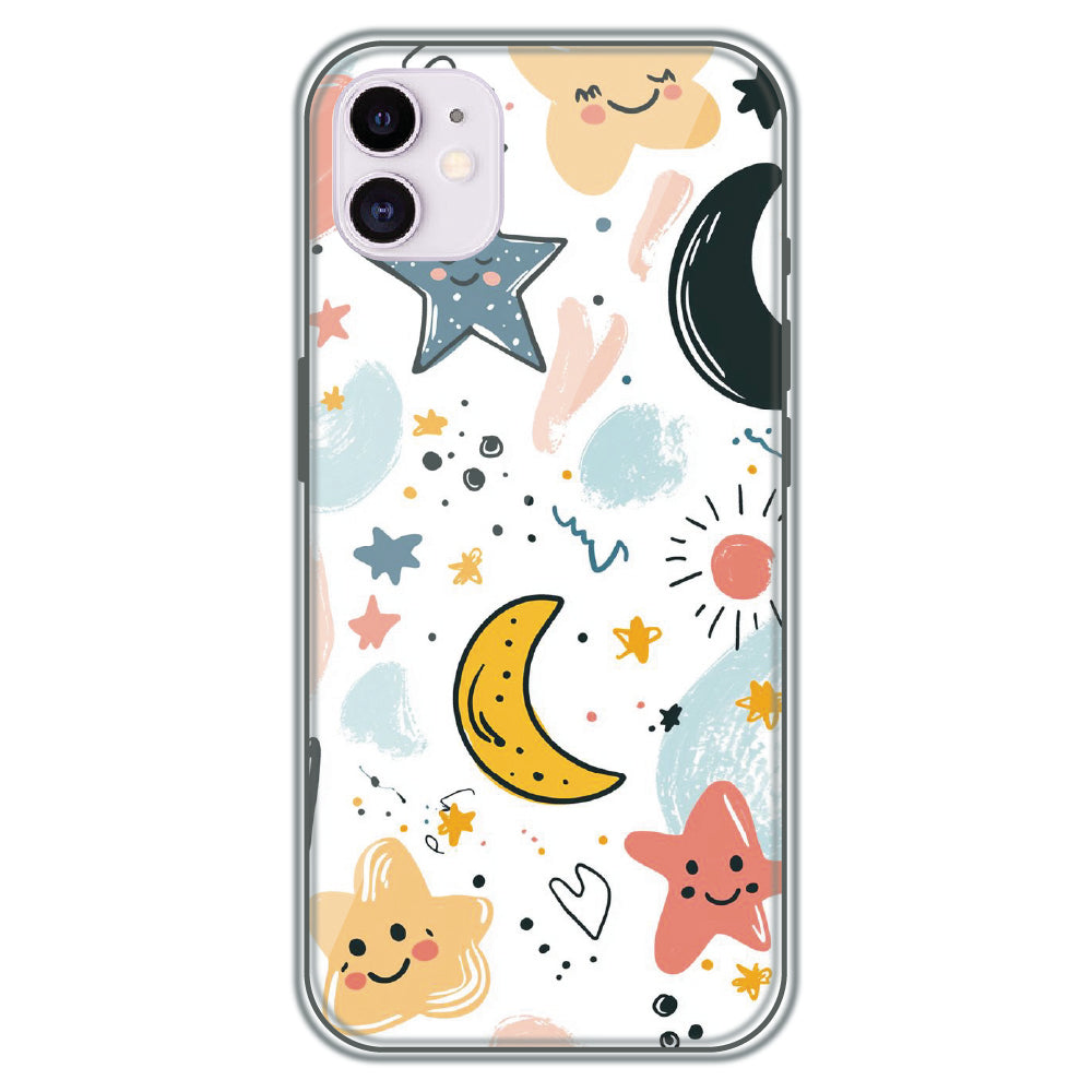 Starry Night Friends - Printed Silicone Case for Apple iPhone 12
