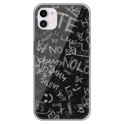 Urban Scribble Notes - Printed Silicone Case for Apple iPhone 12