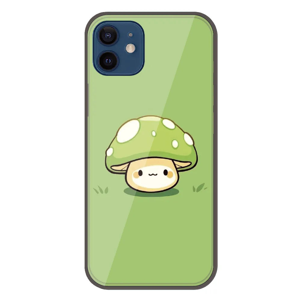 Cute Mushroom Character - Printed Silicone Case For Apple iPhone 12