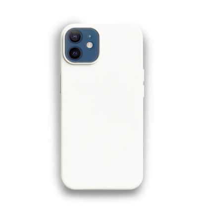 White Liquid Silicone Case For Apple iPhone Models