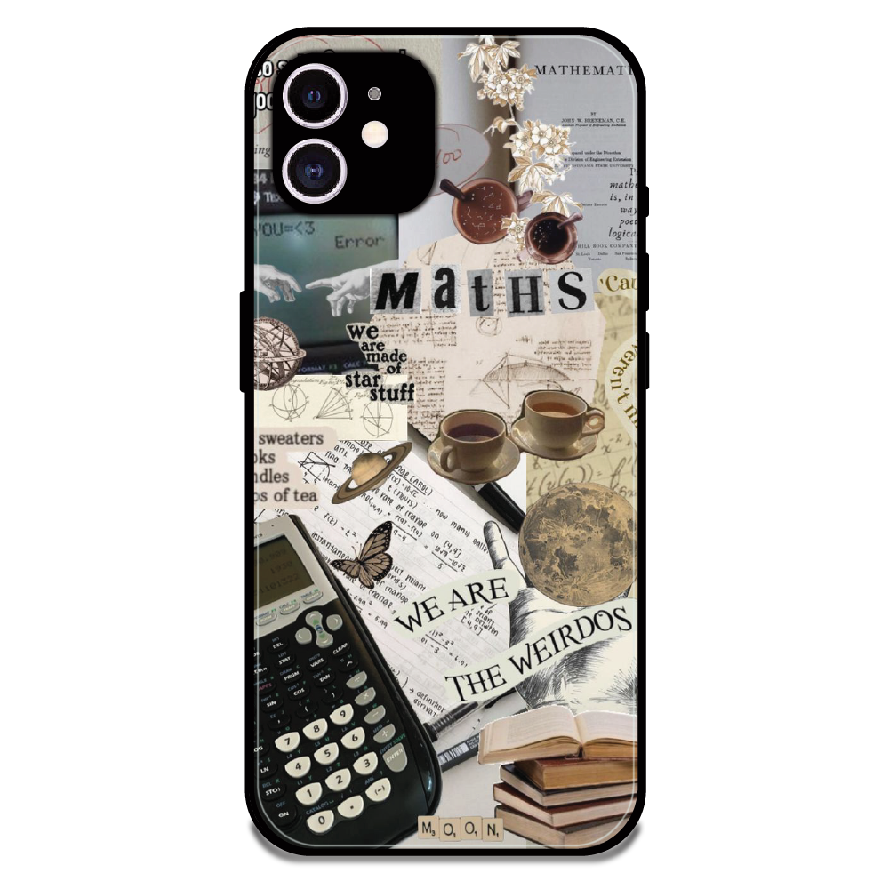 Study Vibes Maths - Glossy Metal Silicone Case For Apple iPhone 12
