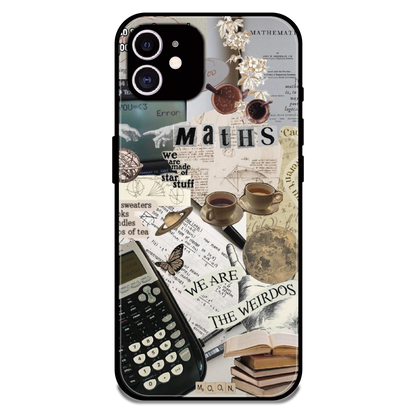Study Vibes Maths - Glossy Metal Silicone Case For Apple iPhone 12