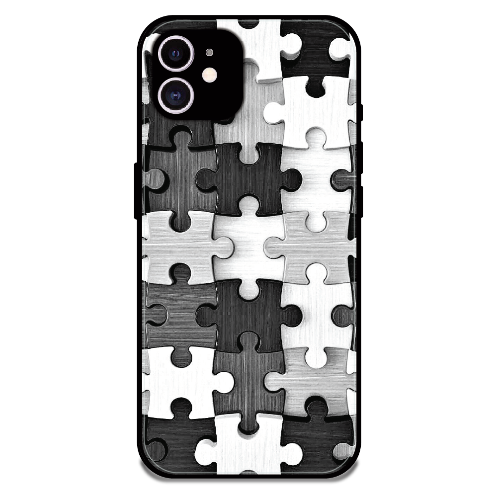 Maze - Glossy Metal Silicone Case For Apple iPhone 12