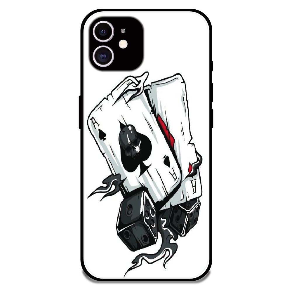 Aces & Dice - Glossy Metal Silicone Case For Apple iPhone 12