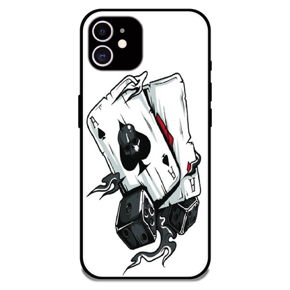 Aces & Dice - Glossy Metal Silicone Case For Apple iPhone 12
