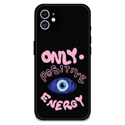 Only Positive Energy Evil Eye - Glossy Metal Silicone Case For Apple iPhone 12