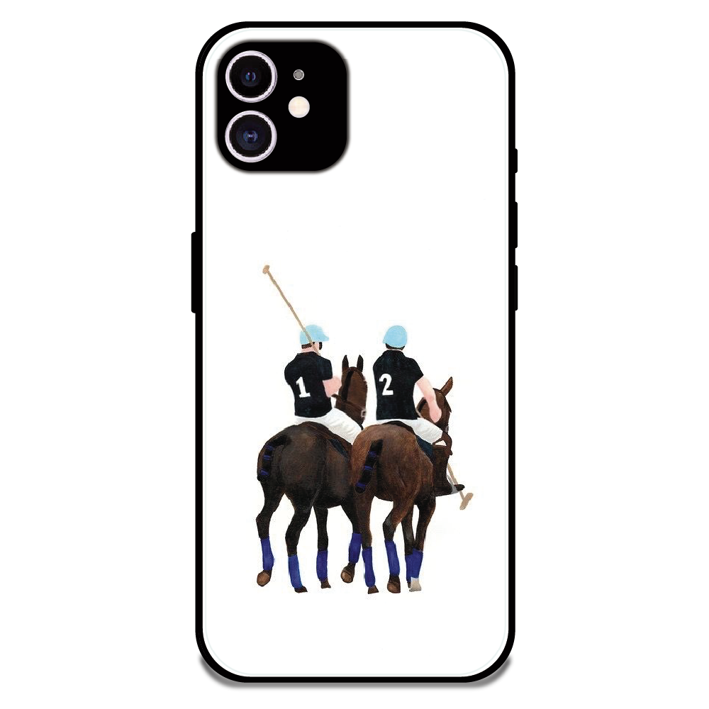 Polo Riders - Glossy Metal Silicone Case For Apple iPhone 12
