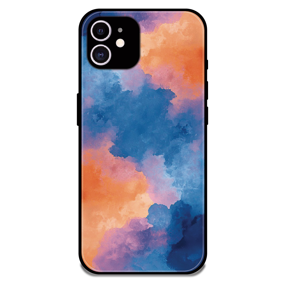 Abstract Pastel Cloud Geometry - Glossy Metal Silicone Case For Apple iPhone 12