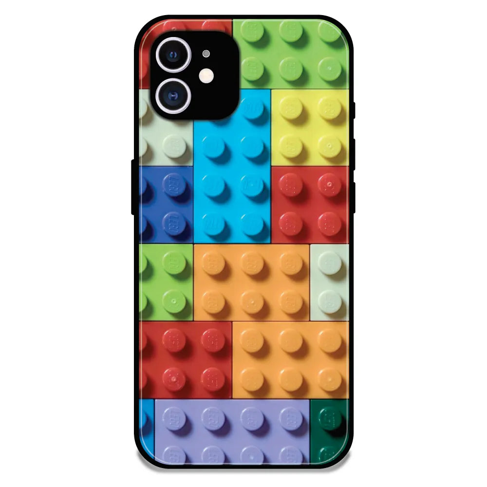 3D Brick Texture - Glossy Metal Silicone Case For Apple iPhone 12