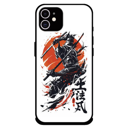 Samurai Warrior Japanese Art - Glossy Metal Silicone Case For Apple iPhone 12