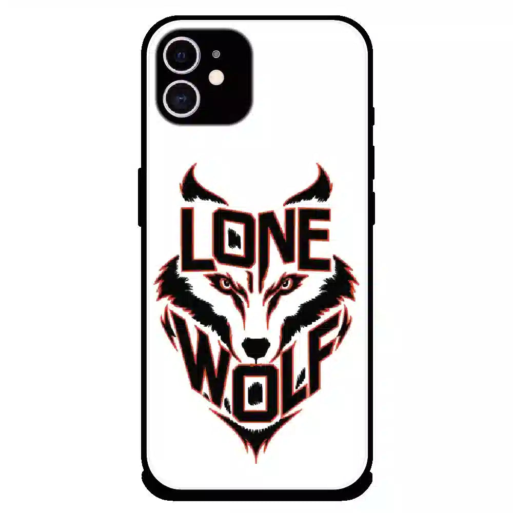 Lone Wolf Power Art - Glossy Metal Silicone Case For Apple iPhone 12