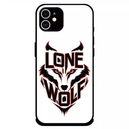 Lone Wolf Power Art - Glossy Metal Silicone Case For Apple iPhone 12