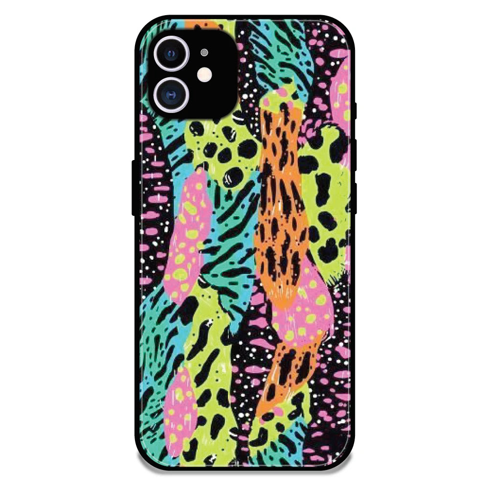 Colorful Artistic Paint Splash - Glossy Metal Silicone Case For Apple iPhone 12