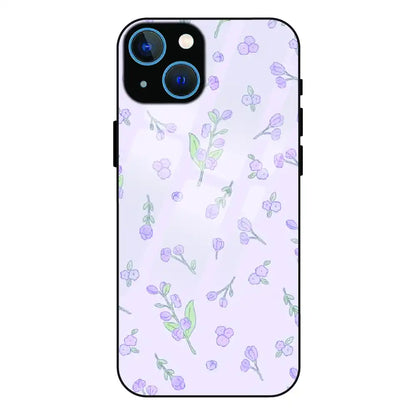 Lavender Floral Ditsy - Glass Case For Apple iPhone 13
