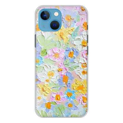 Pastel Floral Oil Paint - Printed Silicone Case For Apple iPhone 13