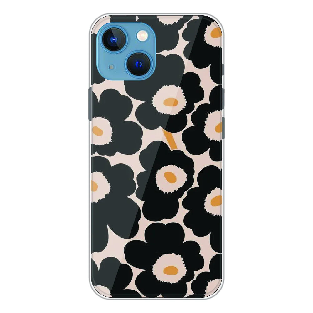 Bold Black Daisy Bloom - Printed Silicone Case For Apple iPhone 13