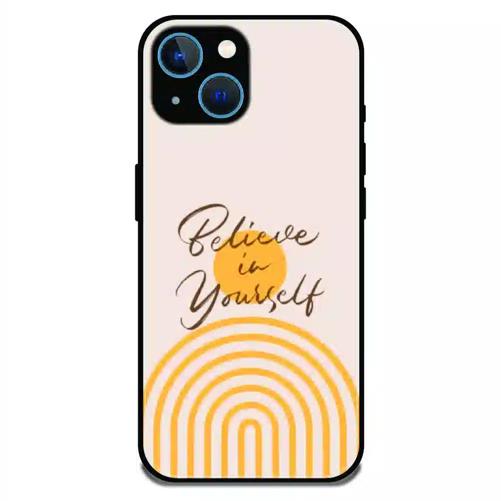 Believe in Yourself Minimal - Glossy Metal Silicone Case For Apple iPhone 13