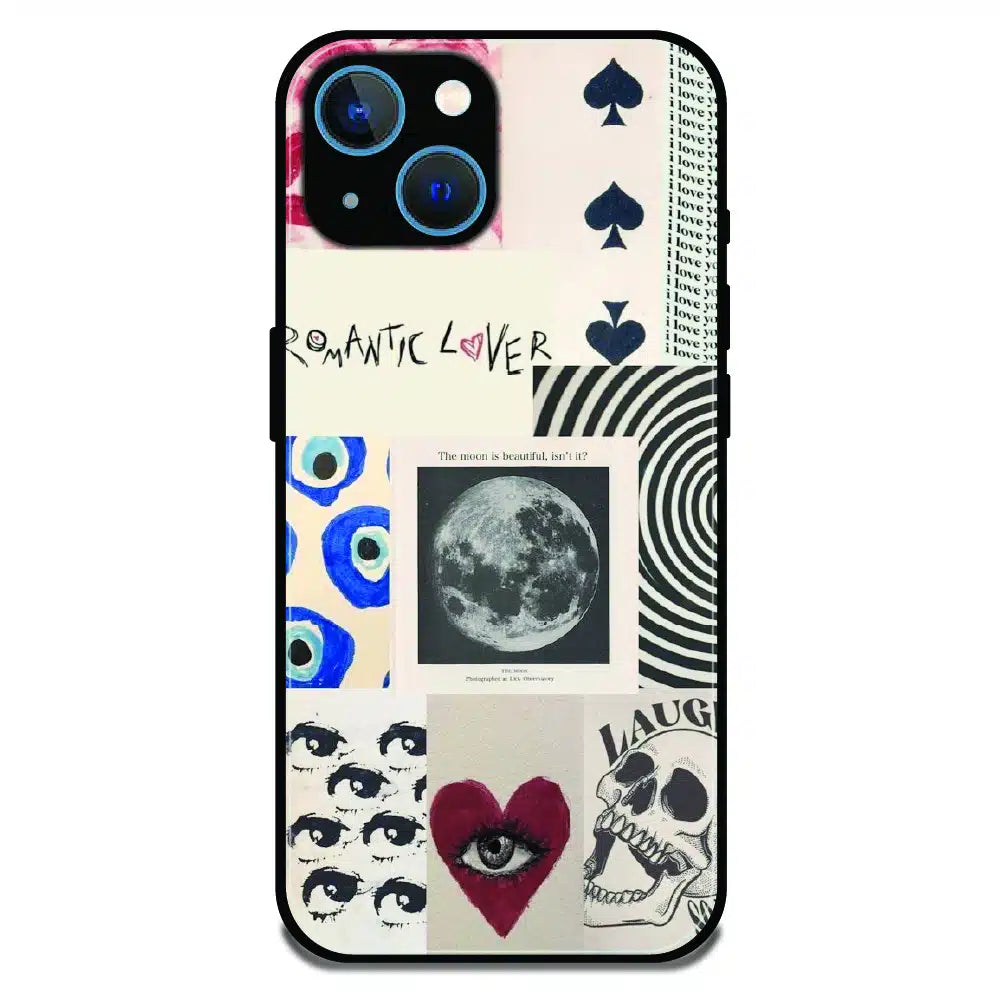 Romantic Art Collage - Glossy Metal Silicone Case For Apple iPhone 13