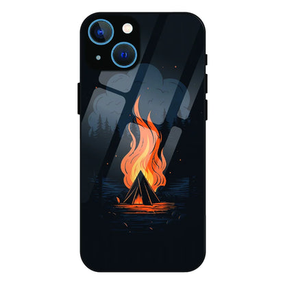 Midnight Campfire Adventure - Glass Case For Apple iPhone 13