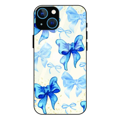 Soft Blue Bowcore - Glass Case For Apple iPhone 13
