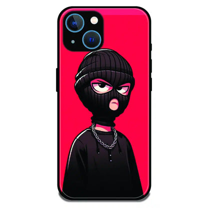 Masked Rebel Street Art - Glossy Metal Silicone Case For Apple iPhone 13