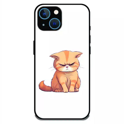 Grumpy Ginger Cat - Glossy Metal Silicone Case For Apple iPhone 13