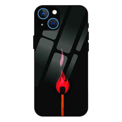 Burning Match - Glass Case For Apple iPhone 13