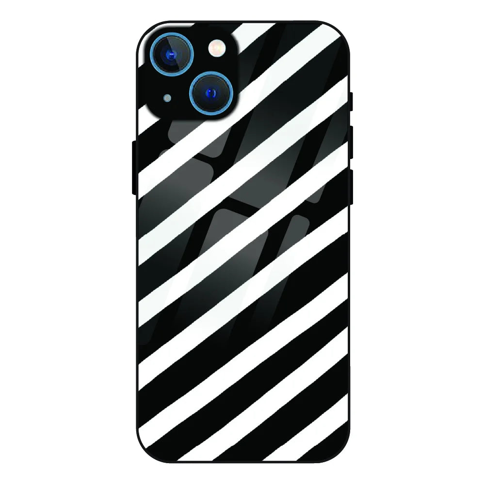 Monochrome Flame Art - Glass Case For Apple iPhone 13