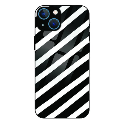Monochrome Flame Art - Glass Case For Apple iPhone 13