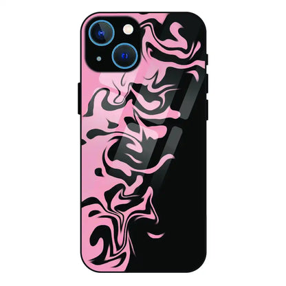 Blush Noir Marble - Glass Case For Apple iPhone 13 Mini