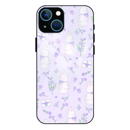 Lavender Bunny Gifts - Glass Case For Apple iPhone 13 Mini