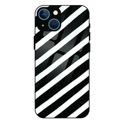 Monochrome Flame Art - Glass Case For Apple iPhone 13 Mini
