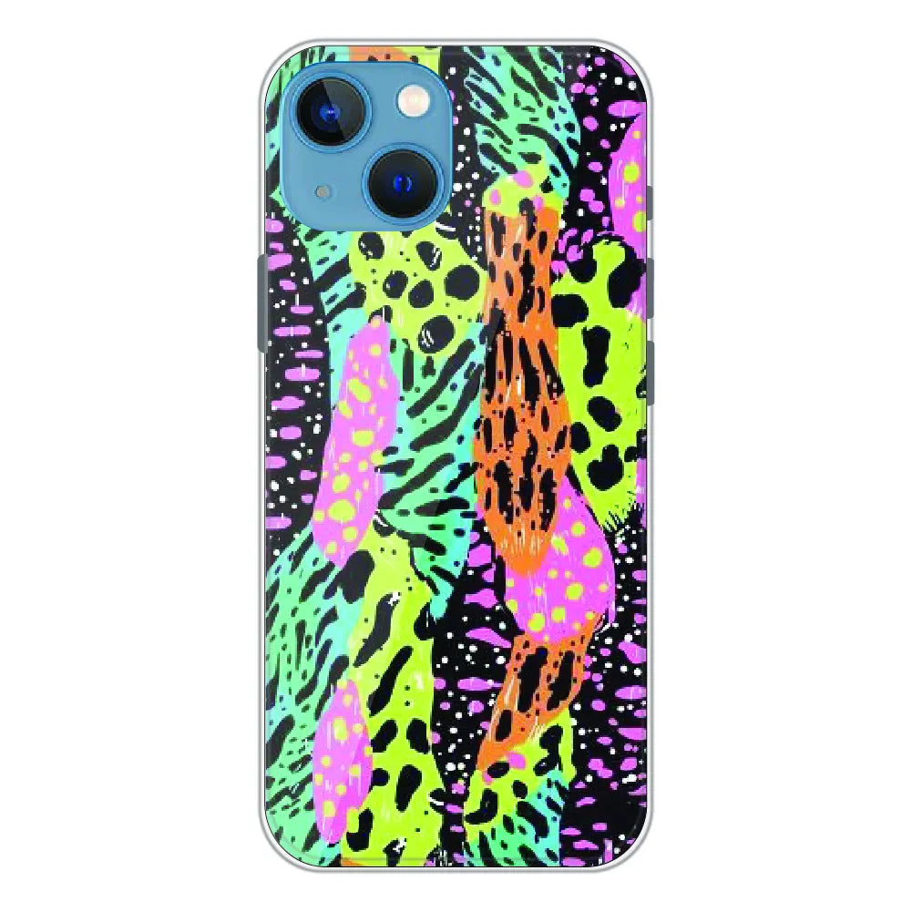Colorful Artistic Paint Splash - Printed Silicone Case For Apple iPhone 13 Mini