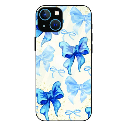 Soft Blue Bowcore - Glass Case For Apple iPhone 13 Mini