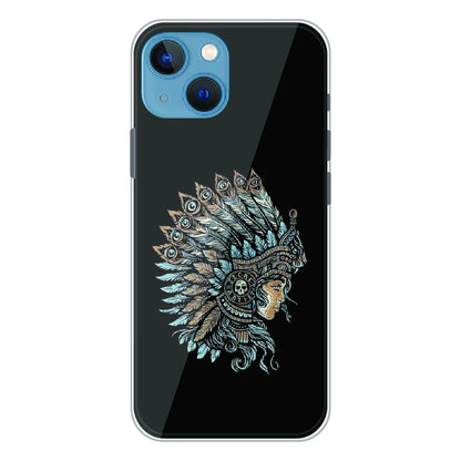 Tribal Warrior Feather Headdress - Printed Silicone Case For Apple iPhone 13 Mini
