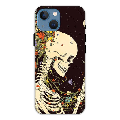 Floral Skeleton Hard Case Apple iPhone 13 Mini Models