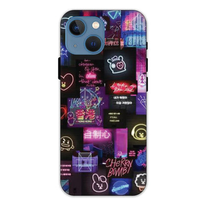 Neon Collage Hard Case Apple iPhone 13 Mini Models