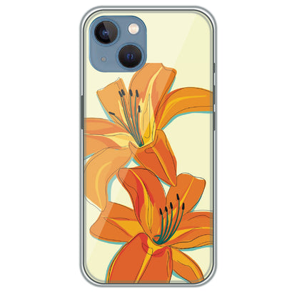 Amber Lily Bloom - Printed Silicone Case for Apple iPhone 13 Mini