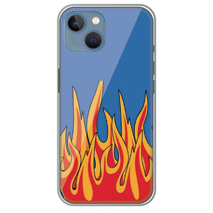 Blue Sky Flames - Printed Silicone Case for Apple iPhone 13 Mini