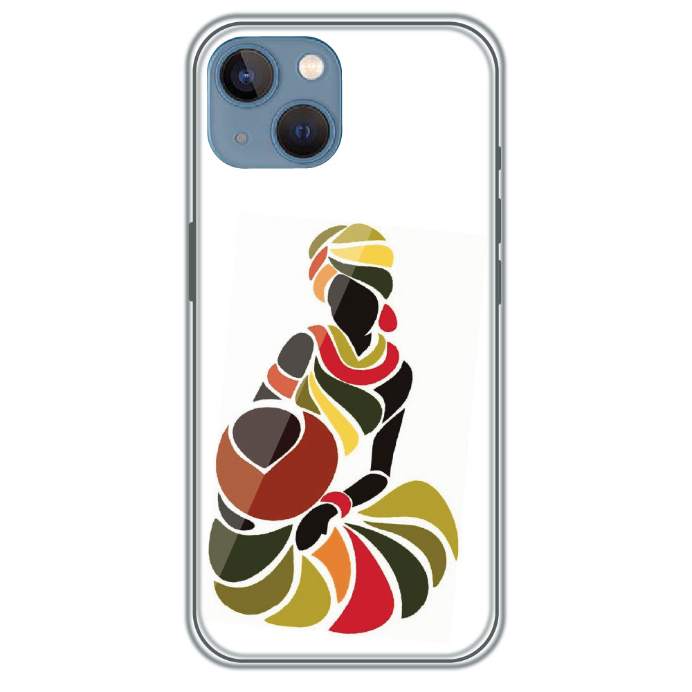 Colorful Silhouette - Printed Silicone Case for Apple iPhone 13 Mini