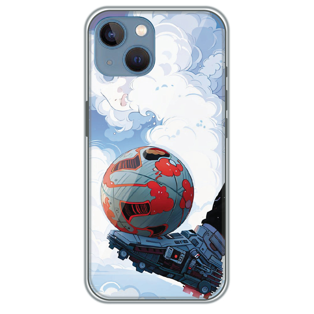 Cyber Football - Printed Silicone Case for Apple iPhone 13 Mini