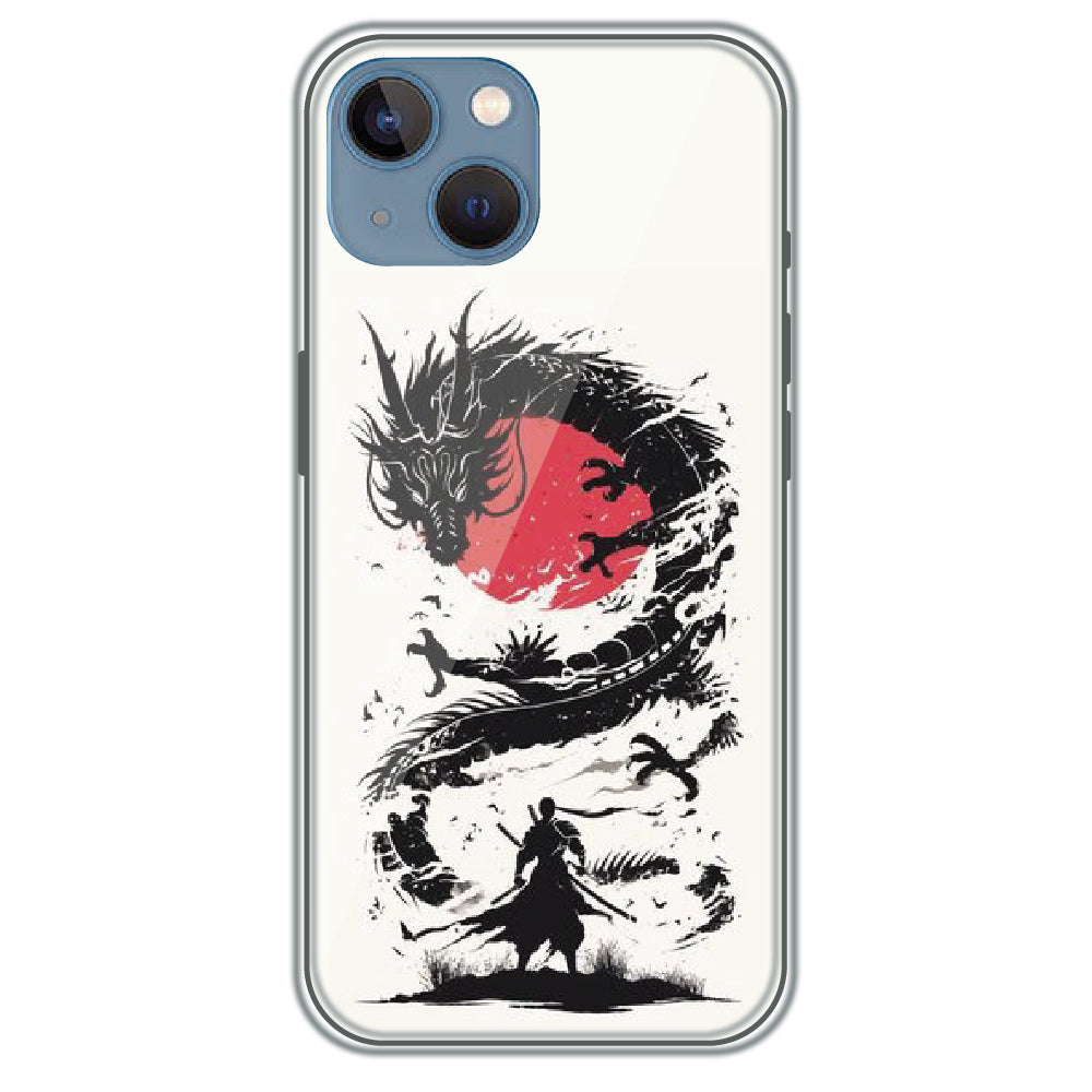 Dragon Samurai - Printed Silicone Case for Apple iPhone 13 Mini