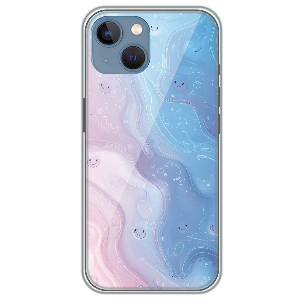 Dreamy Marble Smiles - Printed Silicone Case for Apple iPhone 13 Mini