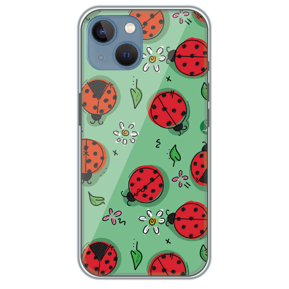 Ladybug Garden - Printed Silicone Case for Apple iPhone 13 Mini