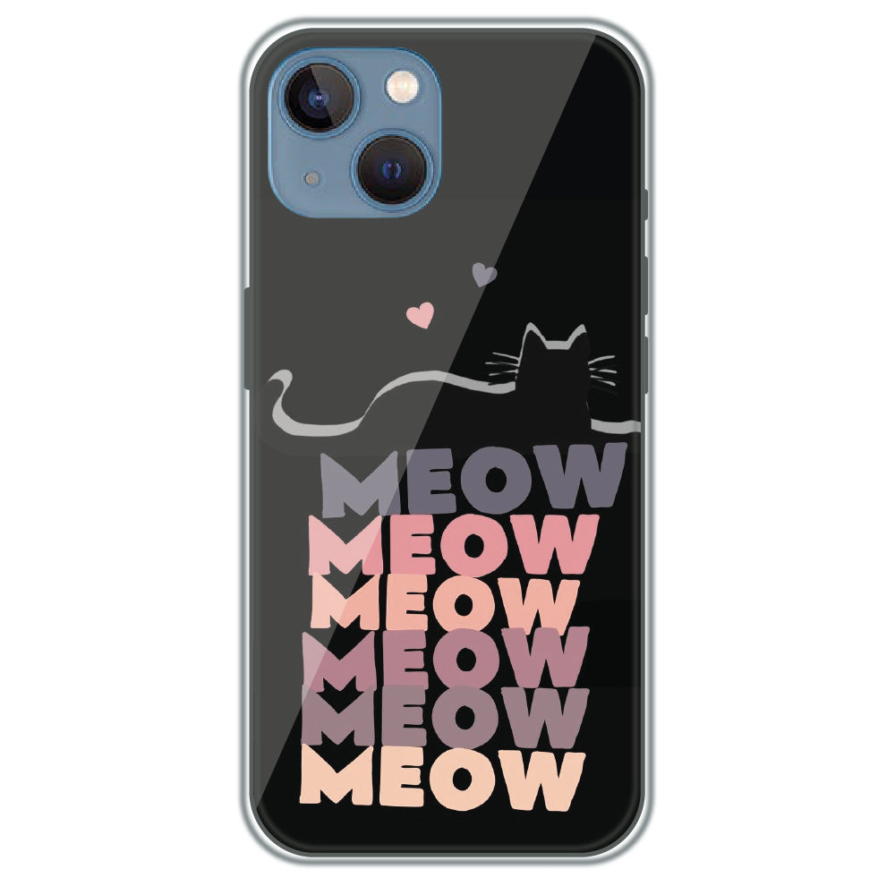 Meow Meow Meow - Printed Silicone Case for Apple iPhone 13 Mini