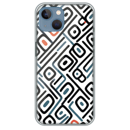Monochrome Maze - Printed Silicone Case for Apple iPhone 13 Mini