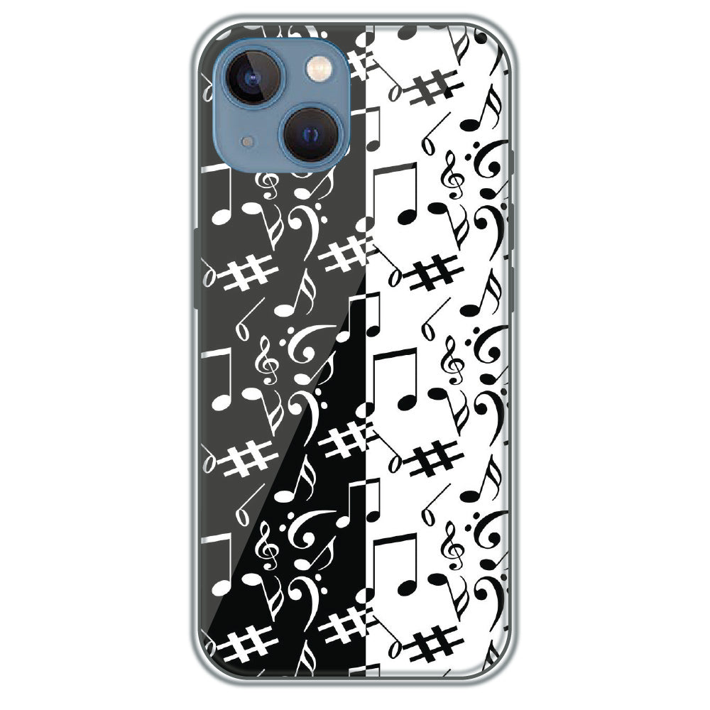Music Notes - Printed Silicone Case for Apple iPhone 13 Mini