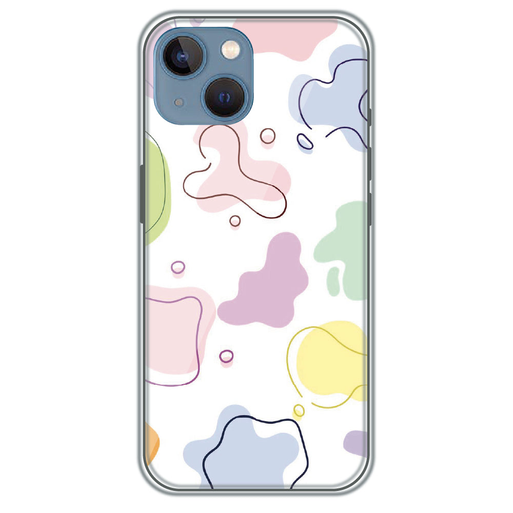 Pastel Splash Patches - Printed Silicone Case for Apple iPhone 13 Mini