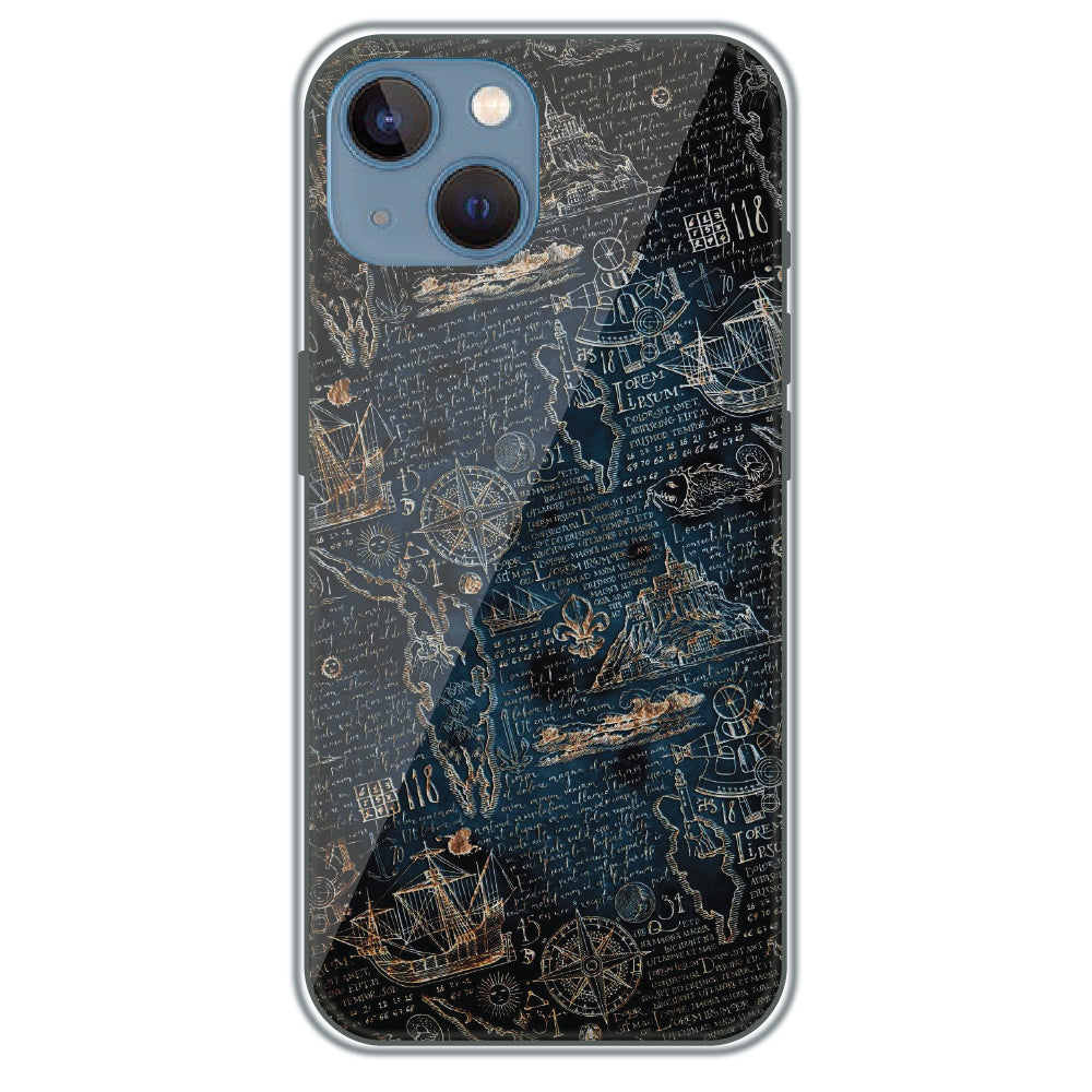 Pirate's Treasure Map - Printed Silicone Case for Apple iPhone 13 Mini